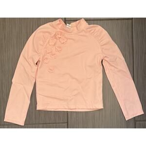 Janie And Jack Girls Flower Rash Guard Pink Size 6 Swim Beach